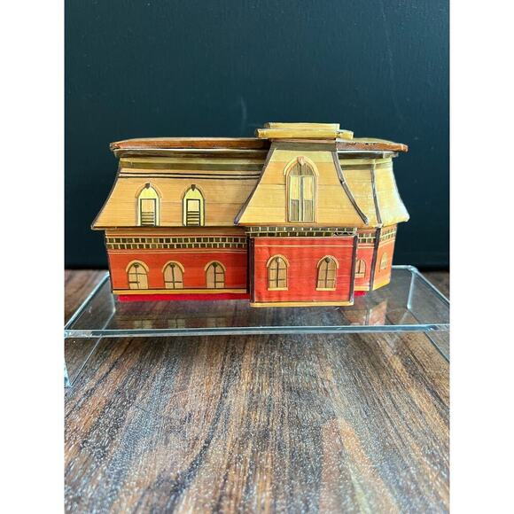 unknown Other - Vintage Sandalwood Chinese Hand Painted Trinket Box